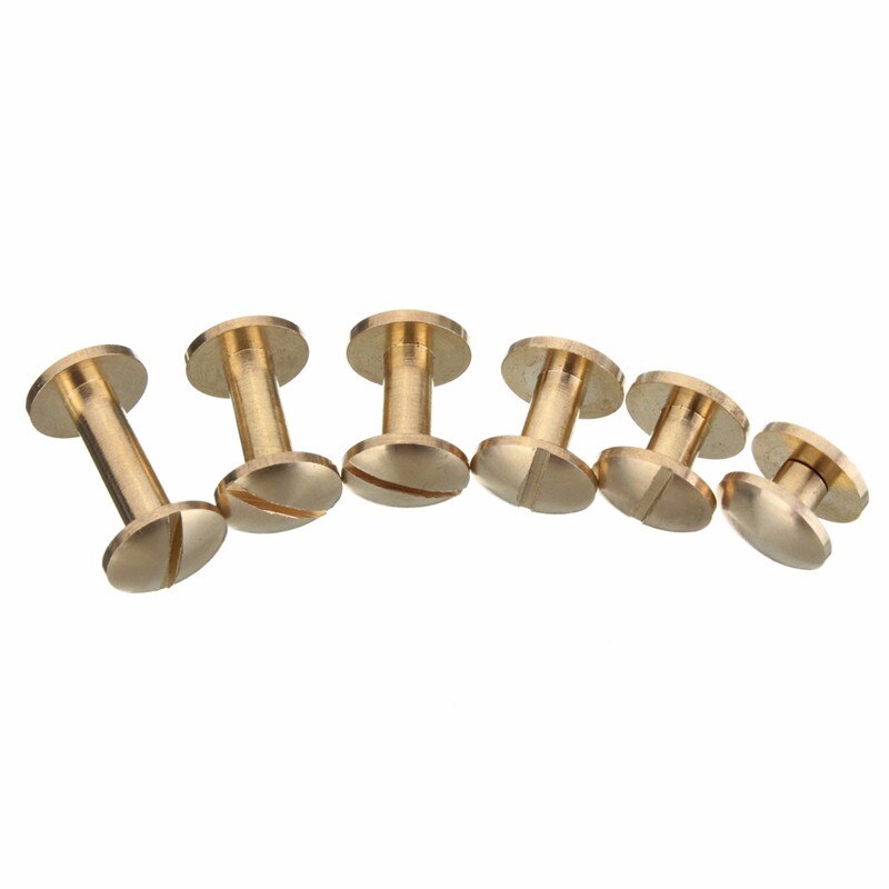Clou en laiton massif pour la couture | Clou, clou, vis à Rivet, ceinture en cuir pour la couture, accessoires de bricolage faits à la main 6 10 12 15 mm