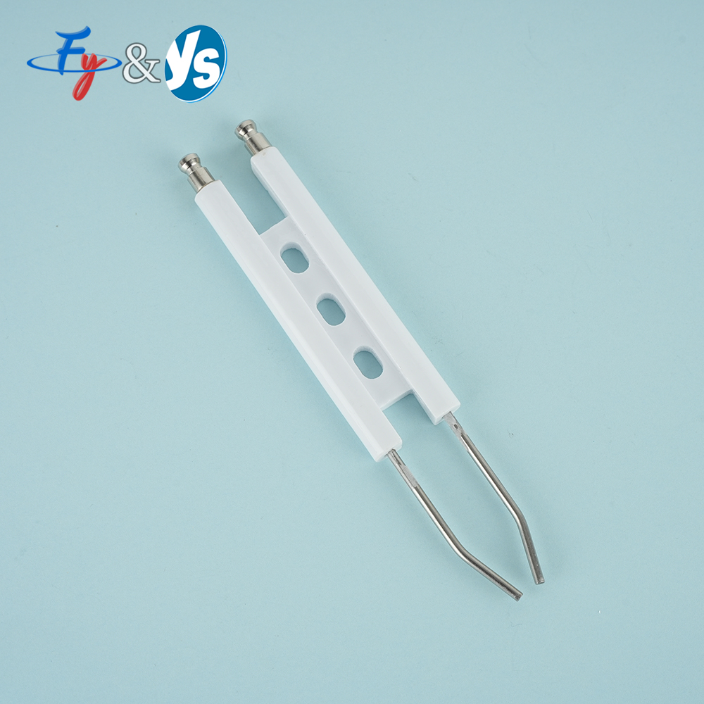 Universal H Type Ignition Electrodes For Oil Burner BT10 Ceramic Electrode Ignition Double Pin Siamese Ignition Pin Three Holes