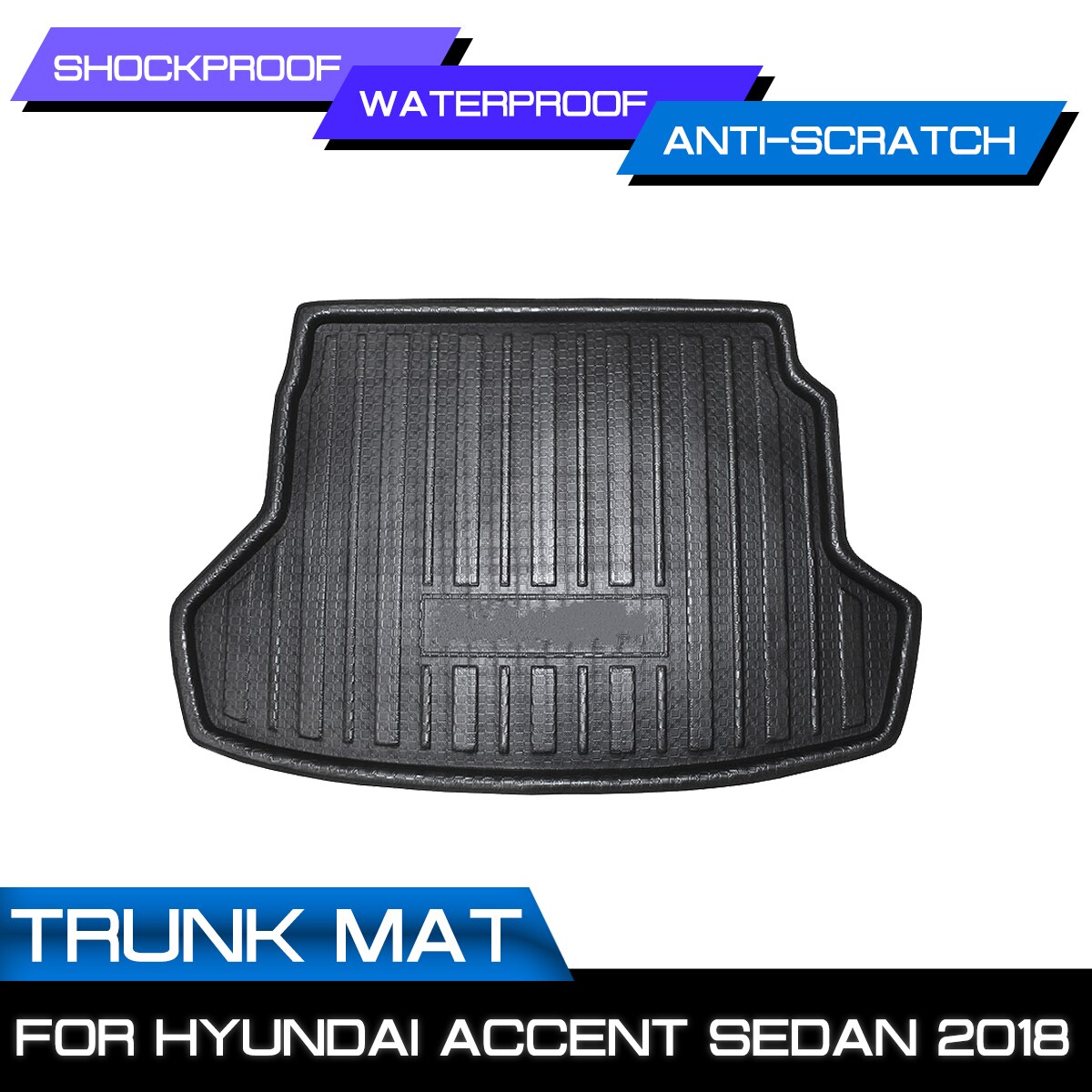 Auto Vloermat Tapijt Voor Hyundai Accent Sedan Kofferbak Anti-Modder Cover