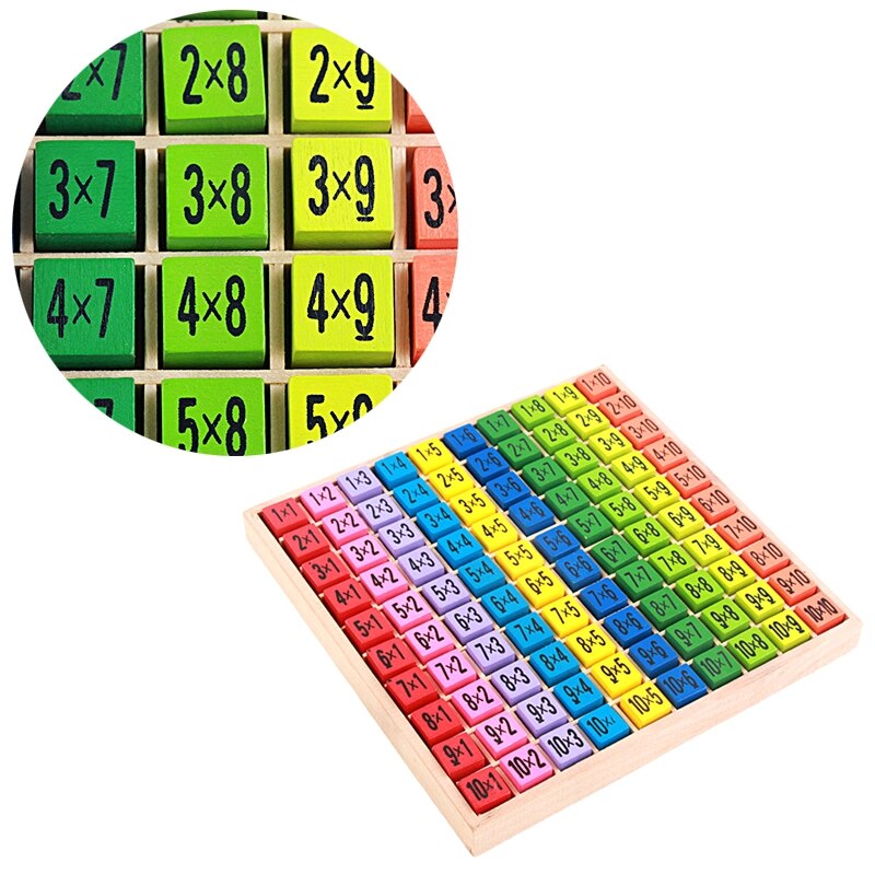 Houten Tafel Van Vermenigvuldiging Vroege Onderwijs Puzzel Kinderen Educatief Kind Speelgoed