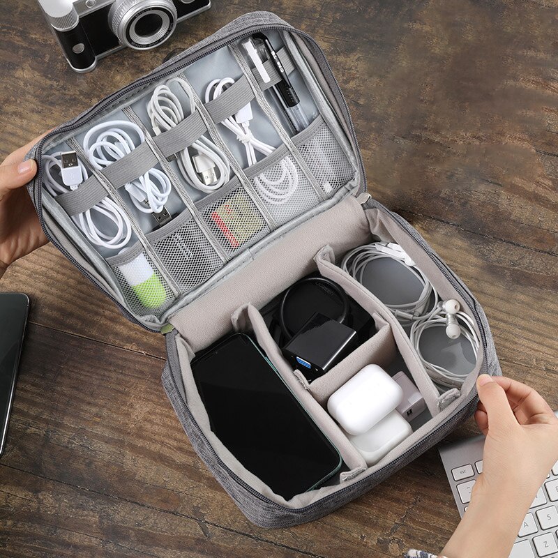 Reise Kabel Tasche Kosmetik machen-hoch Veranstalter Draht Ladegerät Elektronische Spielereien fallen Toilettenartikel Bausatz Schlecht Lagerung Zubehör Artikel