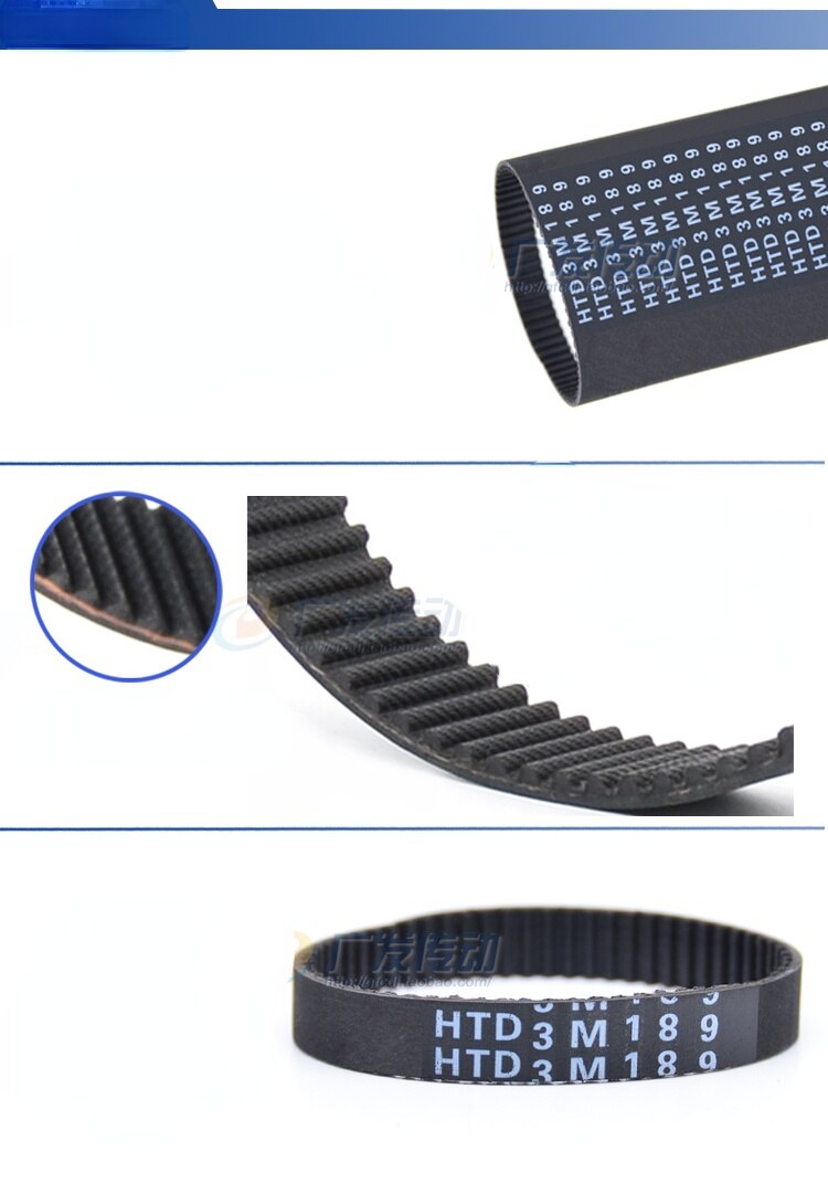 HTD3M Gummi zahnriemen länge 654/657/660/663/669/672/675/684mm geeignet für 10/15mm breite pitch 3mm rad gürtel
