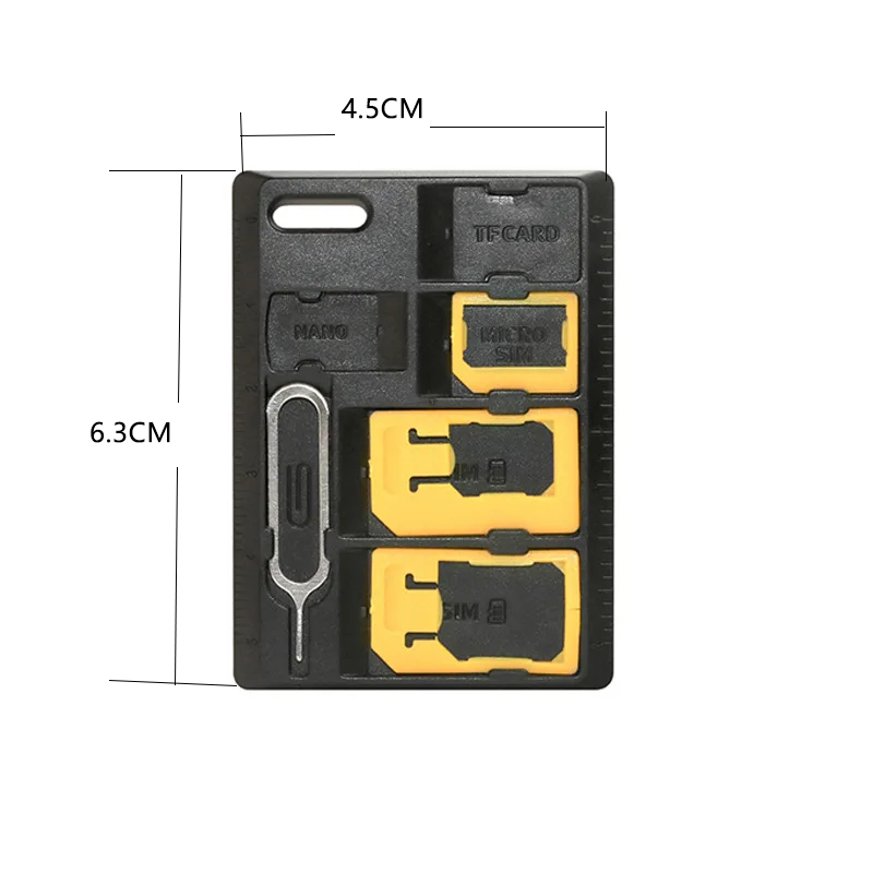 Kit d'adaptateur SIM avec goupille d'éjection du plateau de carte SIM, support de carte SIM, support de carte Micro SD et Nano, ensemble d'outils de stockage de carte pour S