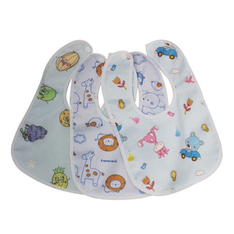 3/1Pcs Newborn Baby Bibs Waterproof Baby Feeding Drool Bib Infants Soft Cotton Burp Cloth Kids Accessories Set 0-12 Months: 1Pcs-Blue