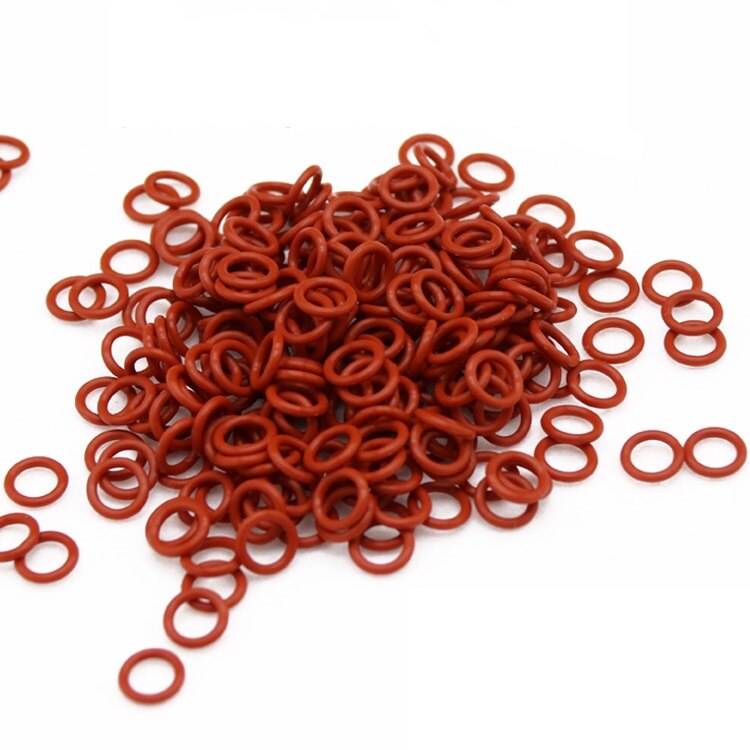 10 st tjocklek  cs 5mm od 18 ~ 45mm silikon o ring packning livsmedelskvalitet vattentät bricka gummi isolerad rund o form tätning röd