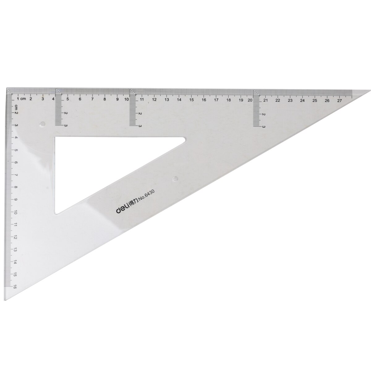 Deli triângulo conjunto régua desenho arquitetônico geometria medição de plástico transparente triângulo régua conjunto reglas de retalhos