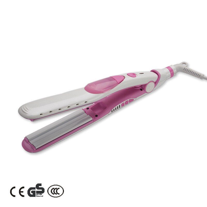 Fer à friser rond pour cheveux, étiquette privée, LCD, 10MM, fer à friser ultra fin en titane or Rose: Rose / EU