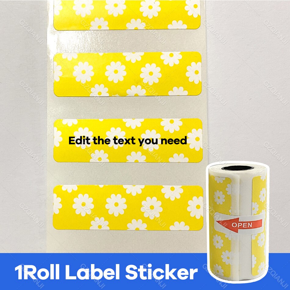 Thermal Label Printer Notes Paper Roll White Color Sticker for Photo Printer 57*30mm Peripage A6 A8 Paperang P1 P2 Poooli Print: 1 Daisy Label