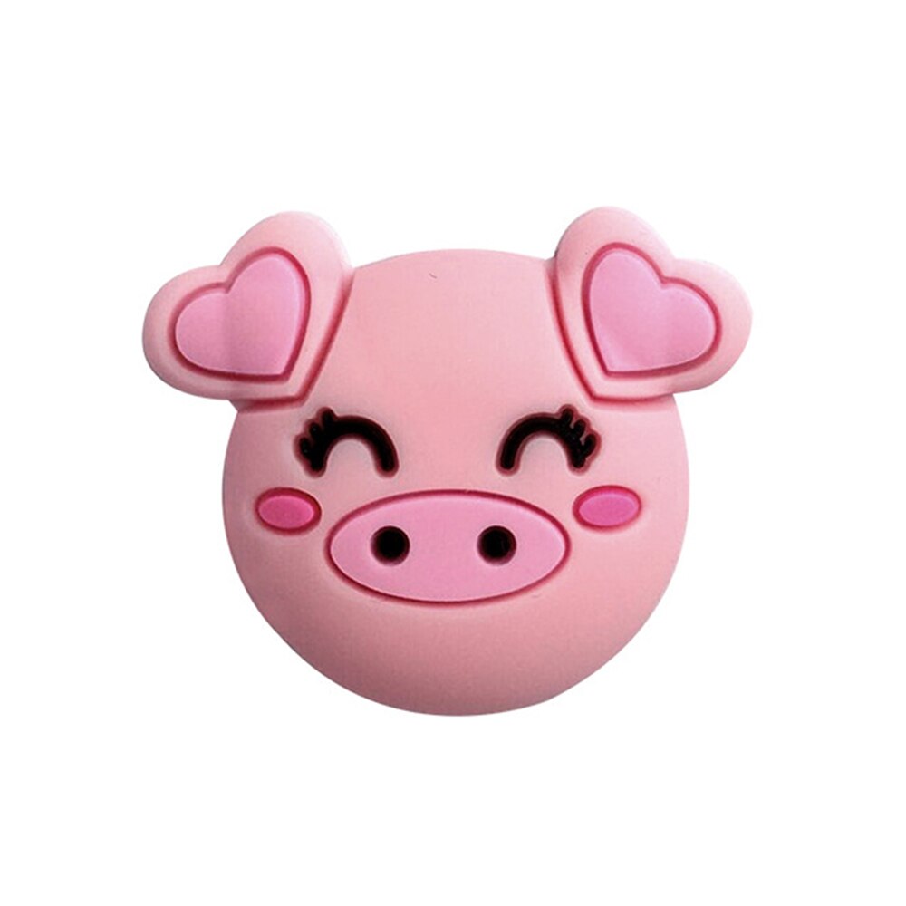1 PC Silicone Wall Protector Door Handle Bumper Guard Stopper Self Adhesive Rubber Round Door Crash Pad Anti-slip Sticker: 8 Pig