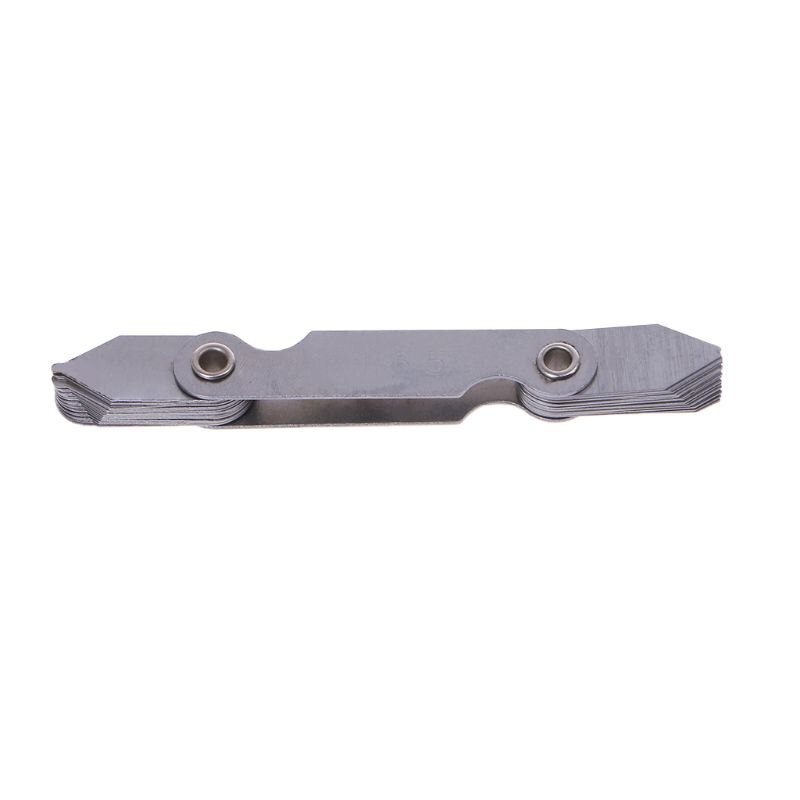 R1-6.5 a 7 c 10 roestvrijstalen radiusmeter, filletmeter, monster, r-meter met 1-6.5 bladen, assortiment voor industriële/houtbewerking