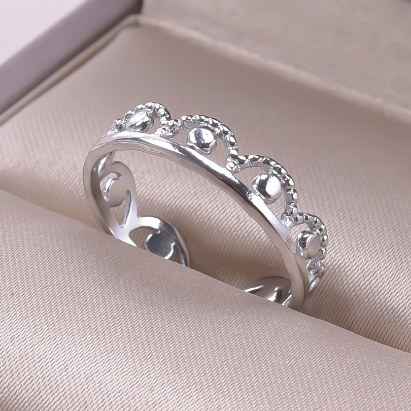 Anello corona in acciaio inossidabile per donna uomo Anello aperto regolabile irregolare Accessori per gioielli di moda punk minimalista Regali per feste: Rosa