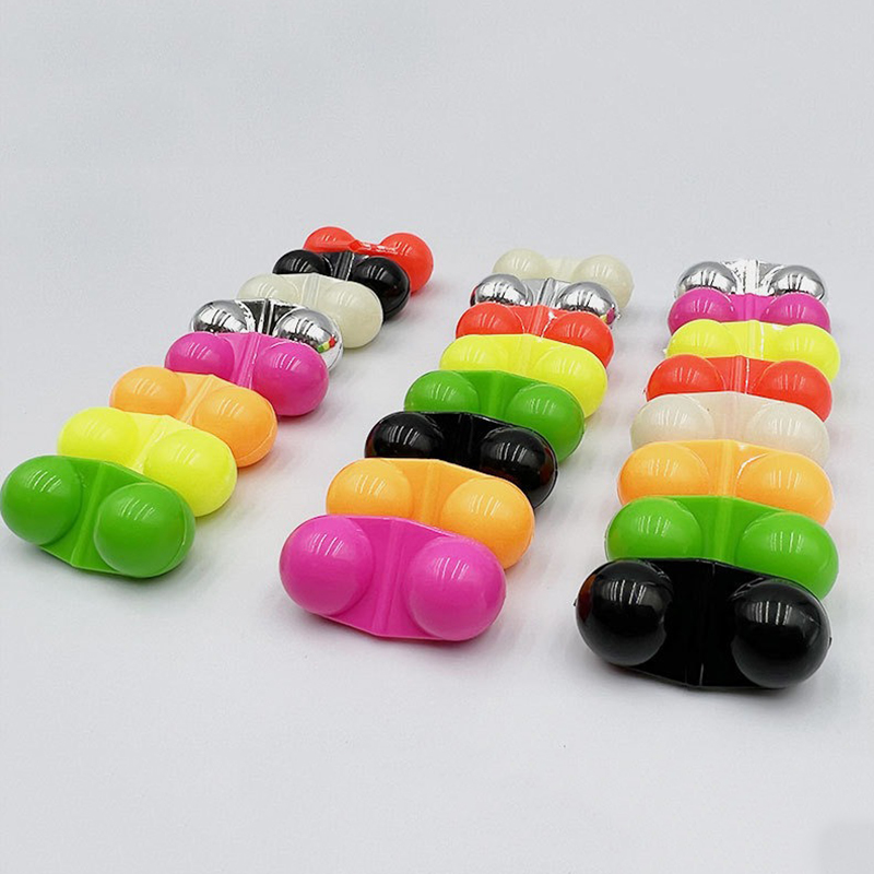 10 Stück tragbare Seefischerei Attraktor Glocke Perlen bunte Kunststoff Angeln Doppel rassel Fisch Biss Alarm für locken Zubehör
