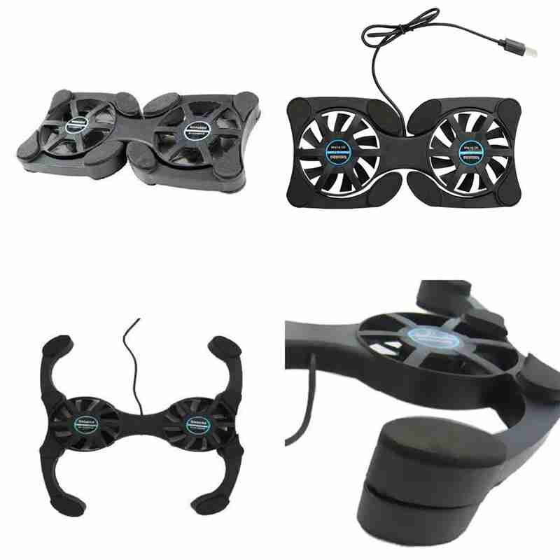 Octopus Notebook Cooler Pad Quiet Stand Double Fans For 7-15 inch Cooler Cooling USB Laptop Foldable Fan Notebook I0E3