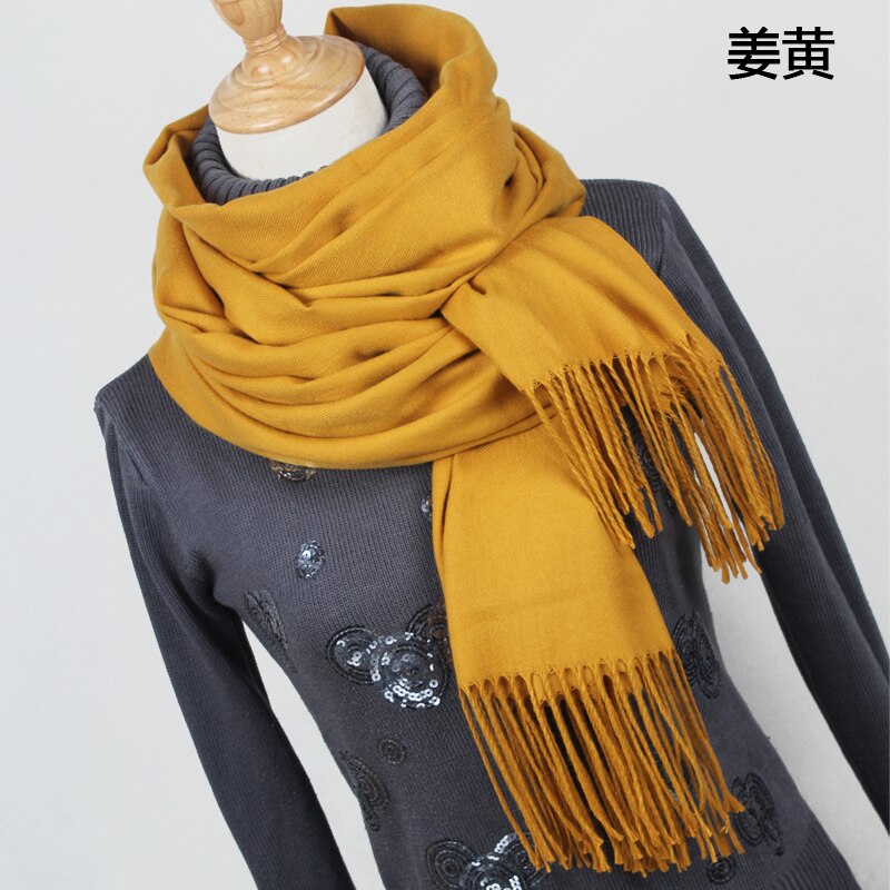 Skjerf pashmina cashmere skjerf wrap sjal vinterskjerf dameskjerf dusk langt teppe cachecol  yr001: Yr001 gurkemeie
