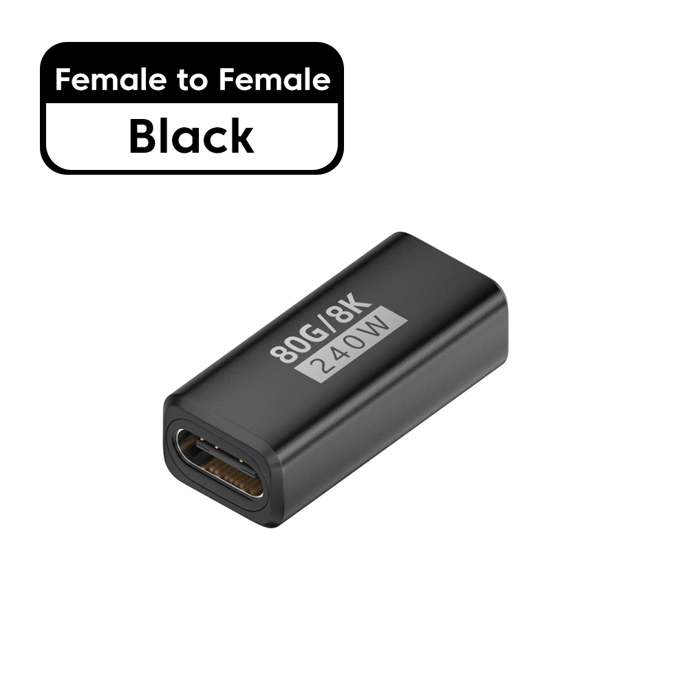 Adaptador OTG de 240W USB 3,0 tipo C a tipo C 8K 80Hz USB C carga rápida 80Gbps transferencia de vídeo de datos para iPhone 16 Macbook 90 ° Codo: Azul oscuro