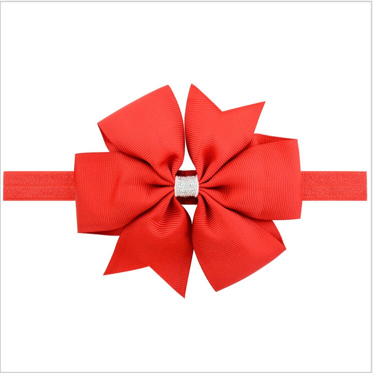 Children Accessories Cute Baby Girls Hair Bows For Kids Hair Bands Hair Clips Big Bowknot Sequin Headwear: Red