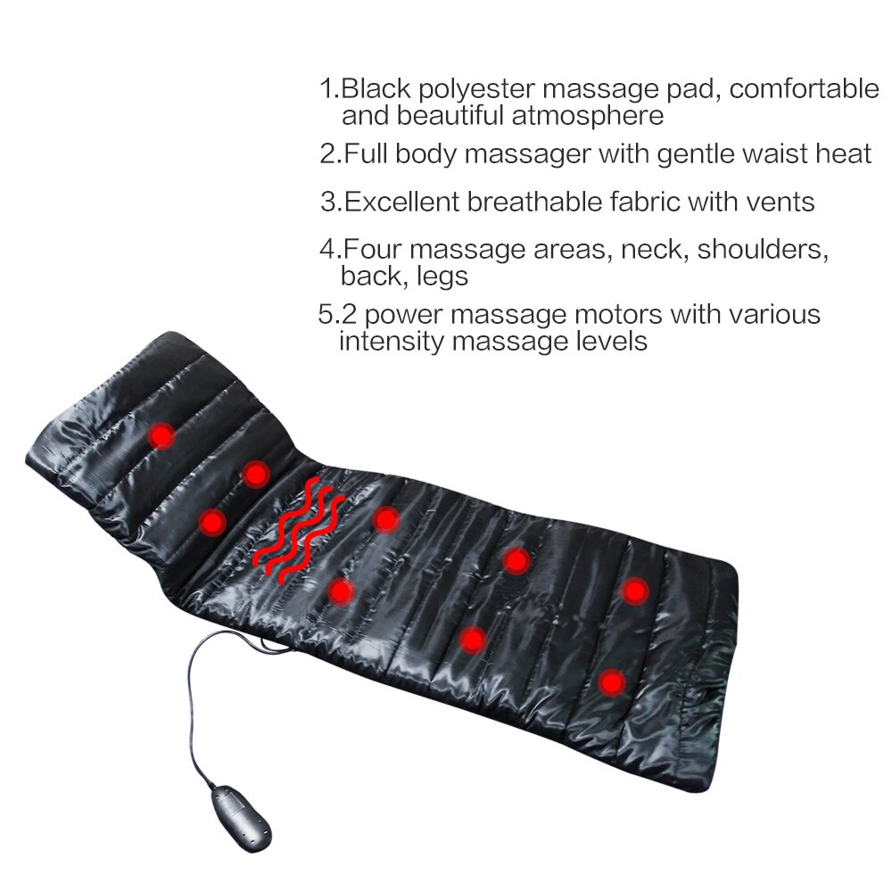 Colchón cama masaje VIBRADOR ELÉCTRICO para el hogar, Colchoneta de masaje vibratoria para el cuidado de la salud, cojín para sofá, cama, cuello, relajación de espalda