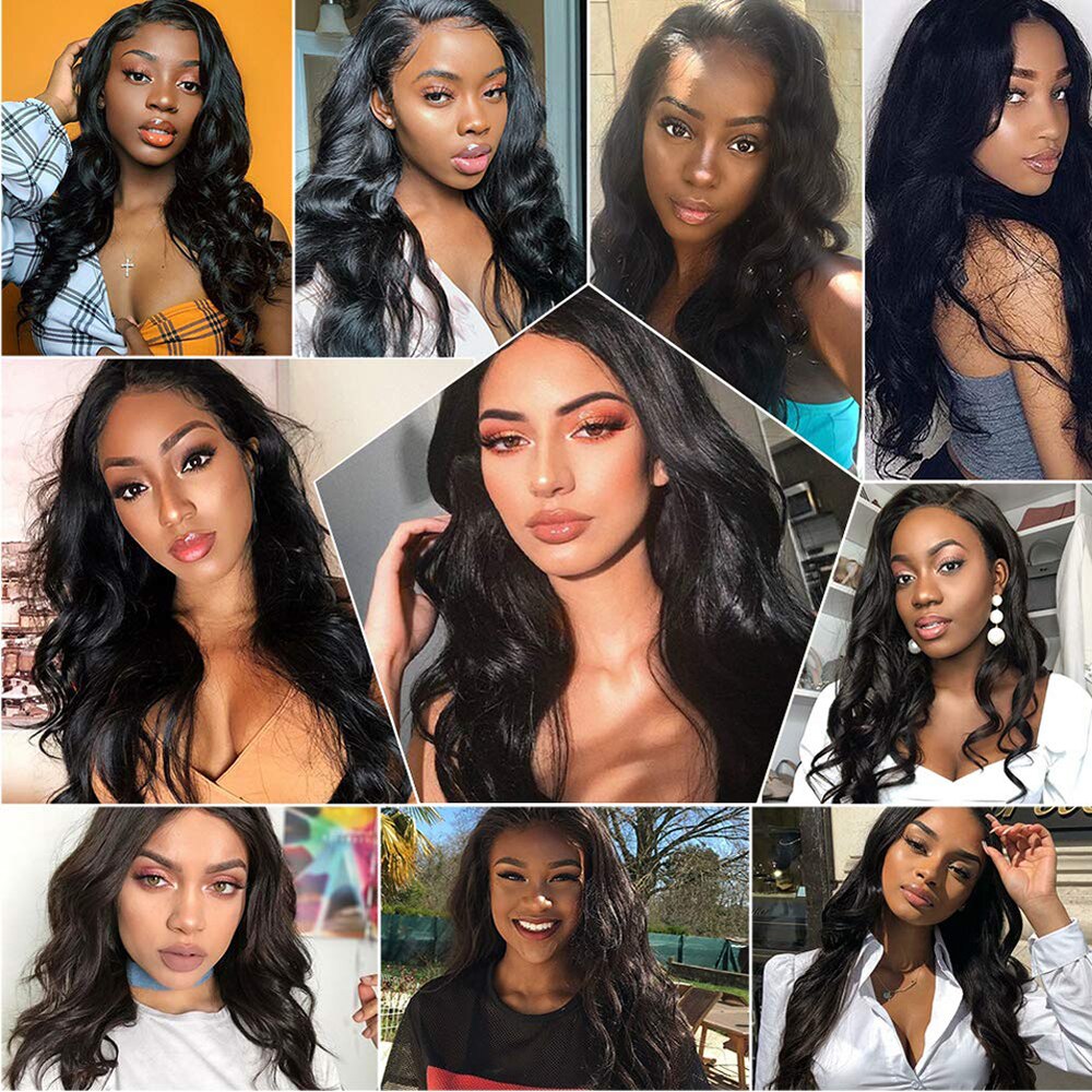 Body Wave 4 Bundels Synthetisch Haar Weave Pruik Zwart Bruin Kleur Haar Weven Uitbreiding Soku Hittebestendige Haar Weave Bundels