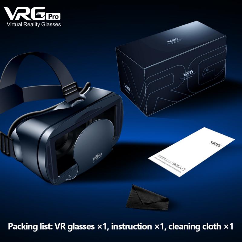 För iphone huawei samsung vrg pro 3d vr glasögon virtuell verklighet visuell moblie -spel i helskärm för 5to 7 -tums smartphone -enheter
