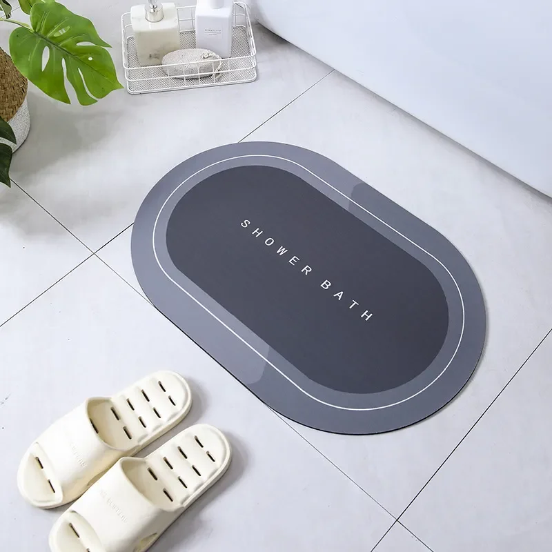 Saugfähige Badezimmer-Badematte, rutschfester Teppich, schnell trocknende Badematten, Küche, Eingang, Fußmatten, Heim-Fußmatt, Badewannen-Teppich: Beige / 400MMx600MM