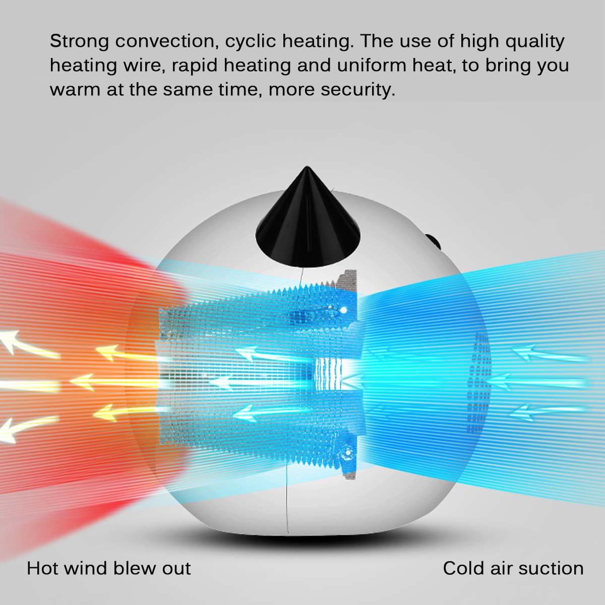 220/110V Fan Heater Mini Heater Rapids heating Cartoon Little Devil-Shaped Desktop Dormitory Radiator Foot Warmer for winter