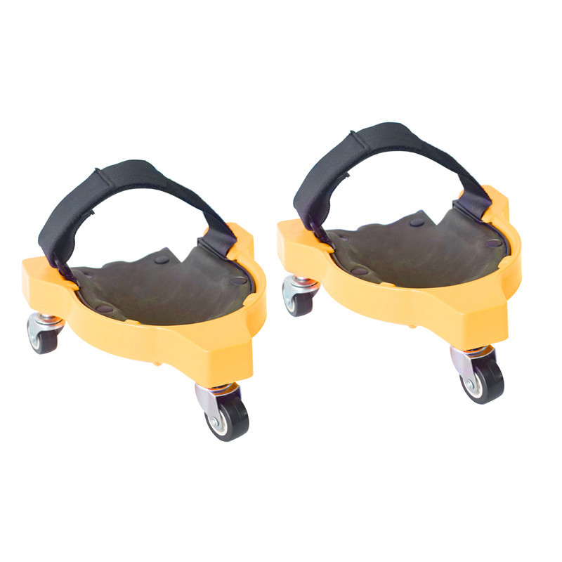 1pcs A Pair Of Labor Knee Pads With Rollers Squat Type Kneeling Work Knee Protection Tiled Wood Board Wiping Protection: A pair Yellow