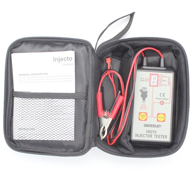 Probador de inyector de combustible EM276 para coche, Analizador de sistema de inyector de combustible, herramienta de escaneo con 4 modos Pluse
