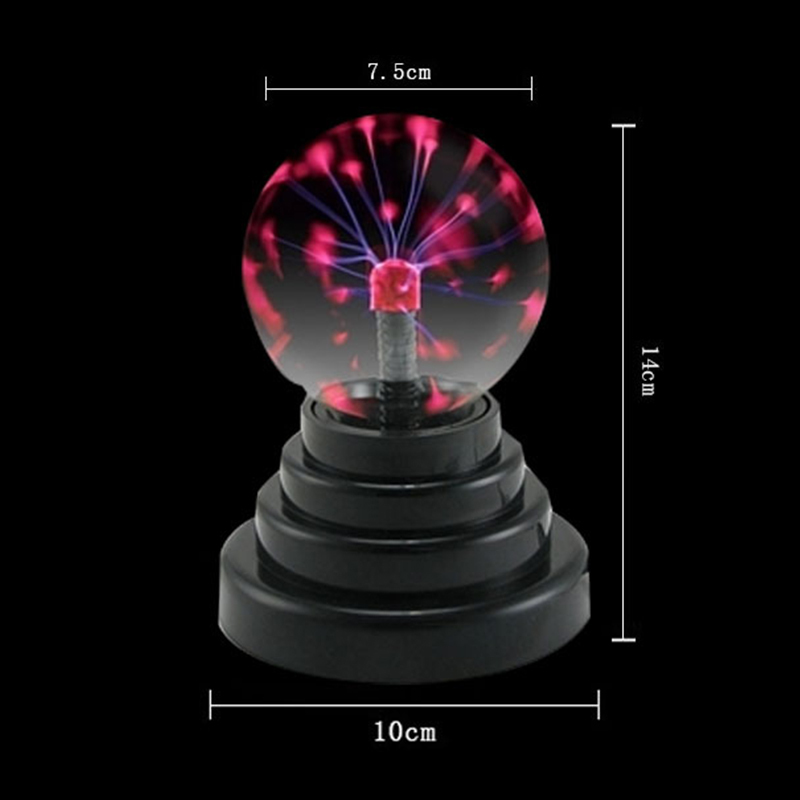 Usb plasma kugle elektrostatisk kugle lys krystal lampe kugle desktop julefest berøringsfølsomt lys husholdningsprodukter: Default Title