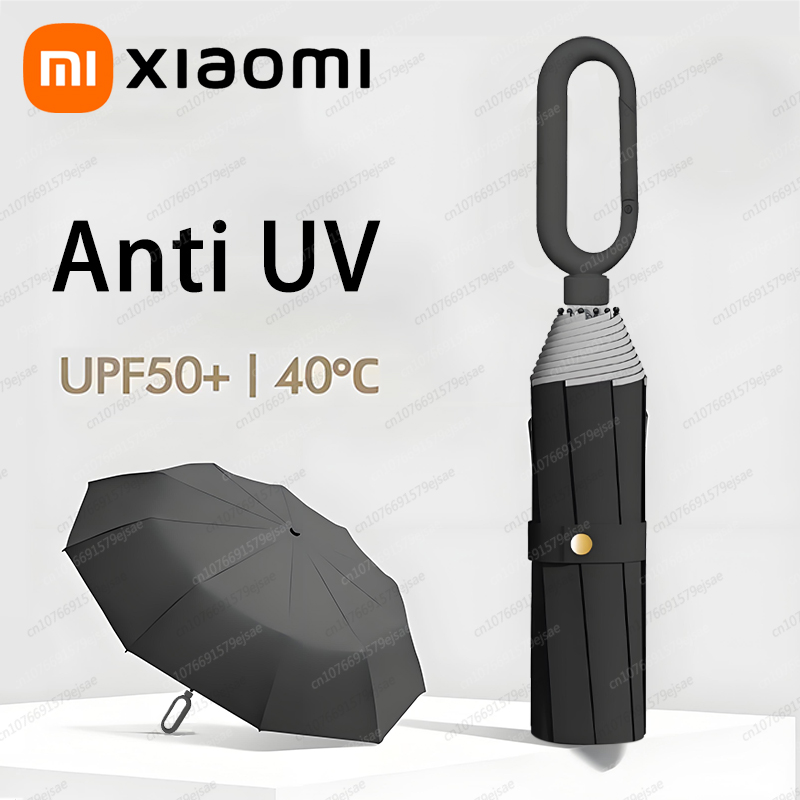 Xiaomi Large Buckle Handle Windproof Strong Reinforced Manual Folding Umbrella For Men woman Safety Travel Reflective Strip