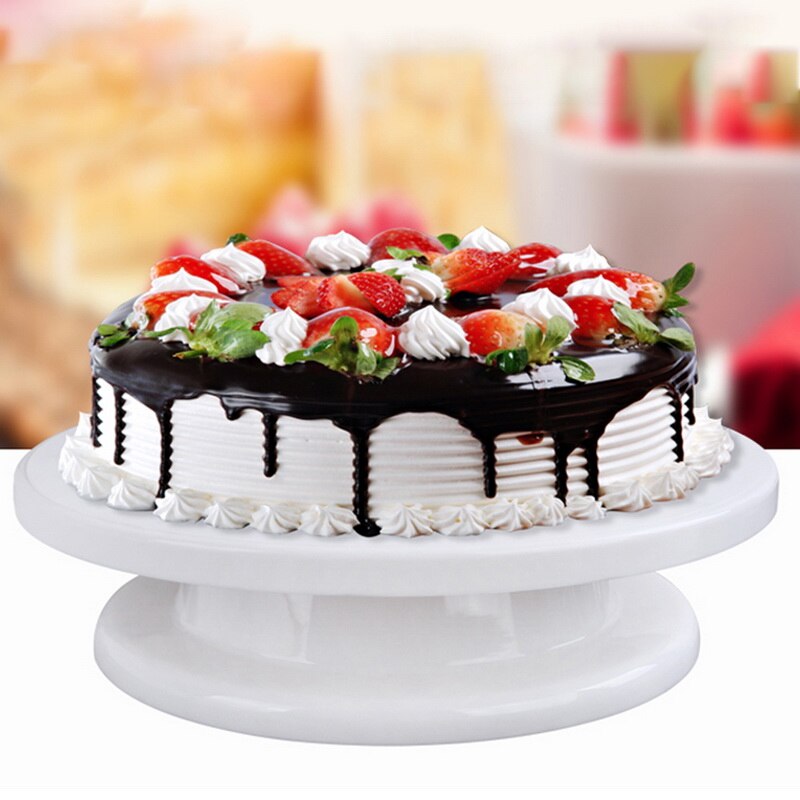 Plastic Cake Rotating Table DIY Baking Cake Stand Cake Turntable Rotating Cake Decorating Baking Tool Kitchen Supplies