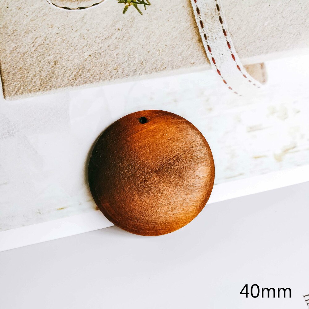 ZEROUP Wooden Round Eardrop white bronze Color Pendant earring Accessories Necklace Charms Jewelry Finding Diy Material 8pcs: 5