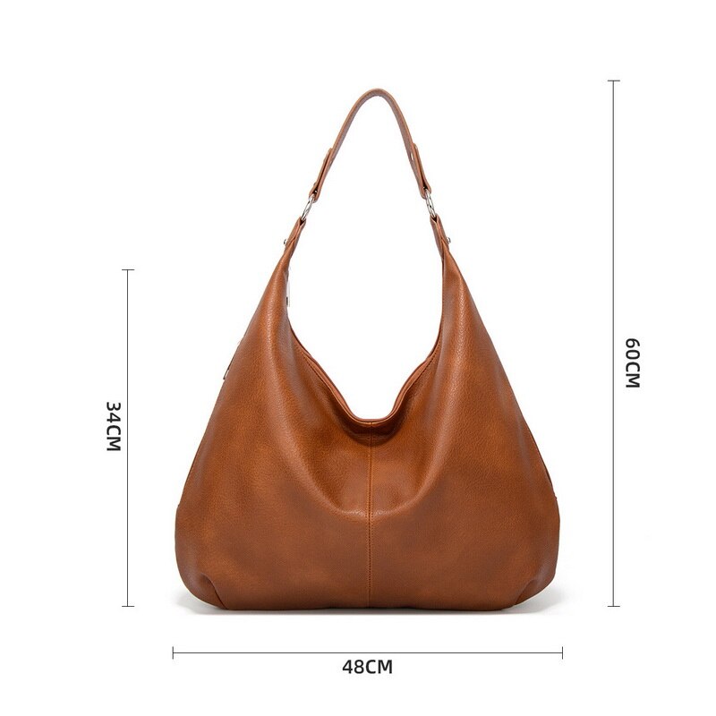 Funmardi Vintage Weibliche Schulter Taschen Patchwork PU Leder Frauen Tasche Hobo Damen Handtasche Große Casual Tote Taschen WLHB2181