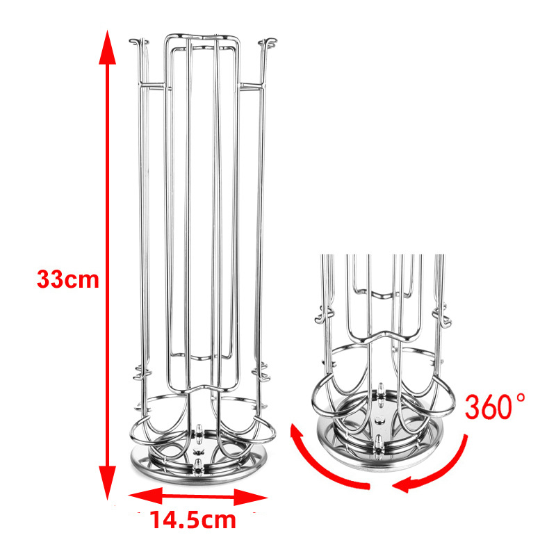 Dolce Gusto Koffie Capsule Rack Houder Organizer Voor 24/32 Pods 360 Draaibare Standaard Koffie Station Voor Keuken Of Kantoor