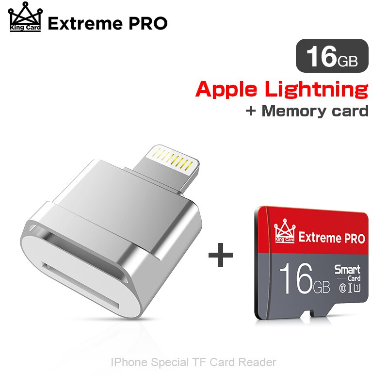 Czytnik kart TF Plug & Play lub przejściówkę ze złącza Lightning na MicroSD Adapter nie ma potrzeby sterownik dla iPhone 6/6s/6Plus/7/7Plus/8/X Usb/Otg/Lightning 2 w 1: 16GB Reader Silver