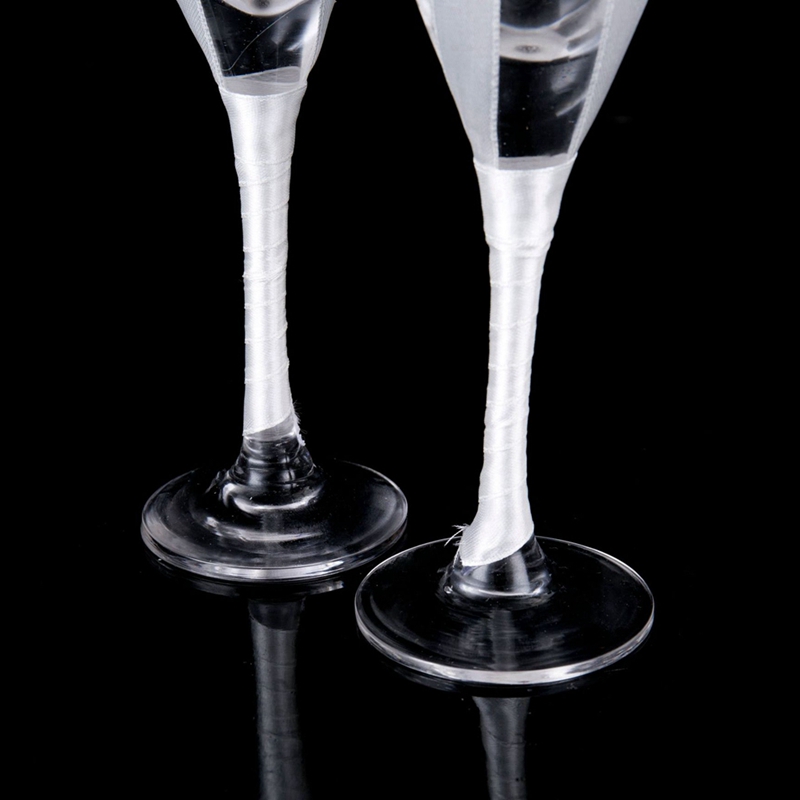 2Pc/Set Bridal and Groom Champagne Flutes Wedding Glasses Set Cup Toasting Goblet for Weddings Party