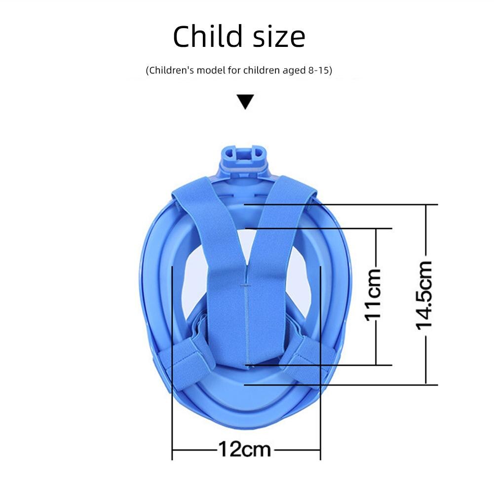 Kids Full Face Diving Mask Scuba Anti-fogging Underwater Full Face Snorkel Scuba Mask Swimming Gear Water Sports Children Diving