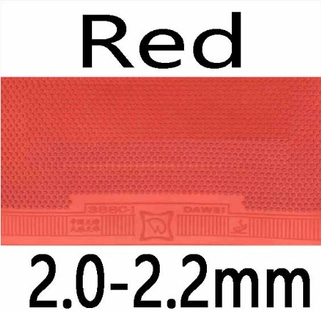 Dawei 388C-1 Buona per Dritto-Attacco Medio Pips-Out Table Tennis PingPong di Gomma Con La Spugna: Red 2.0-2.2mm