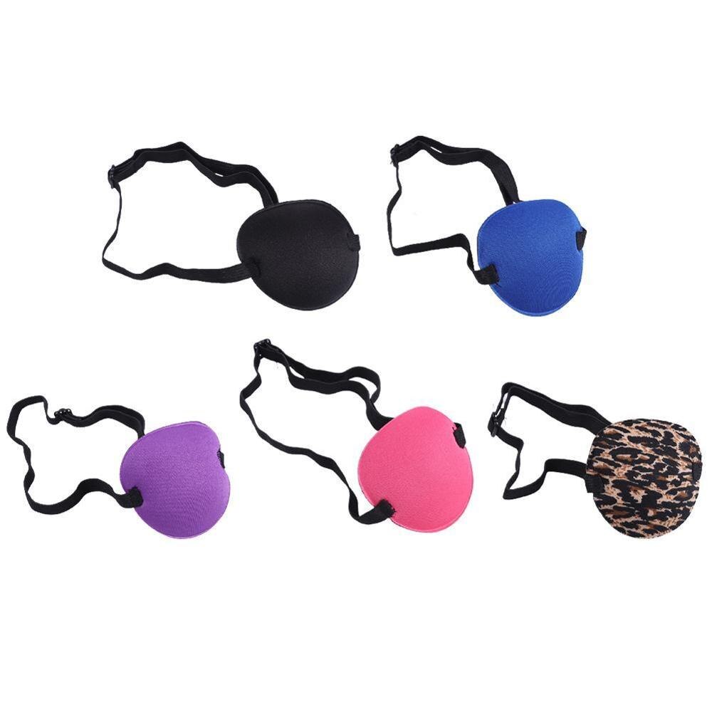 Parche de pirata para ojo, accesorio de disfraz de pirata, Parche de ojo cóncavo, máscara de ojo Groove para de Halloween, cinco colores