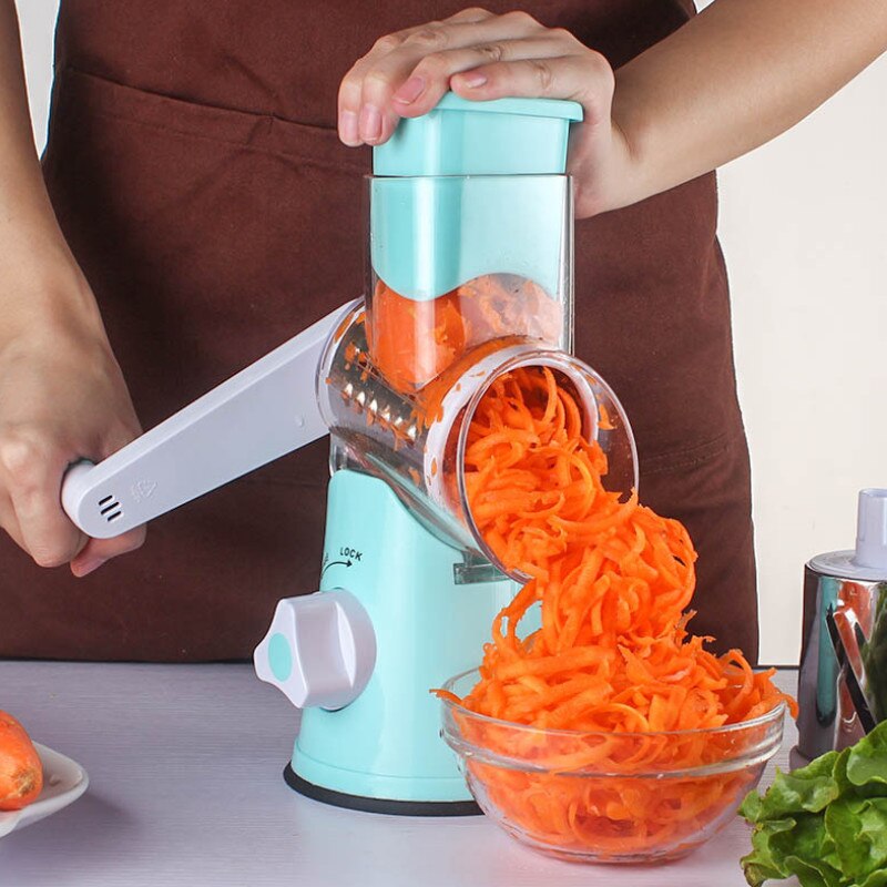 Multifunctional manual vegetable cutter Roll cheese grater kitchen tool potato slicer stainless steel drum shredde