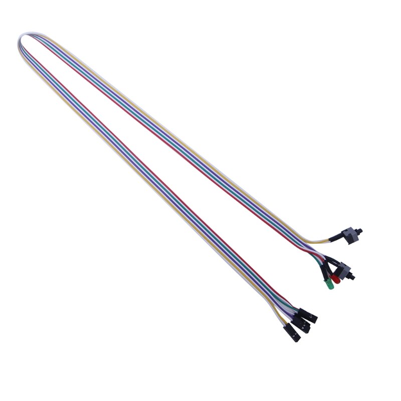 NoEnName_Null Switch Restart Power Cord 65cm Desktop Computer PC Case ATX Power On Reset Switch Cable With HDD LED Light