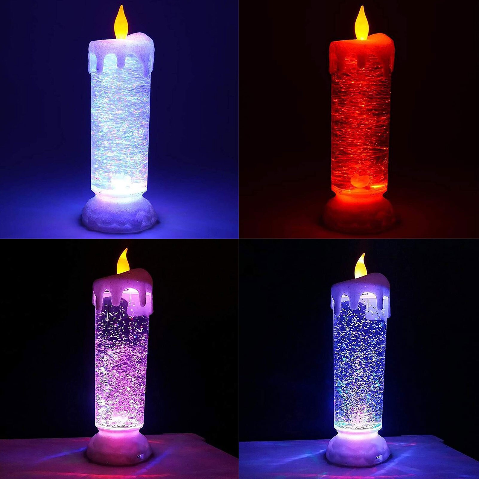 Farbe-Veränderbar Kerze bilden LED Nachtlicht Hause Schreibtisch Party Dekor Lampe Atmosphäbetreffend-Dekorative Lichter LED Nacht licht