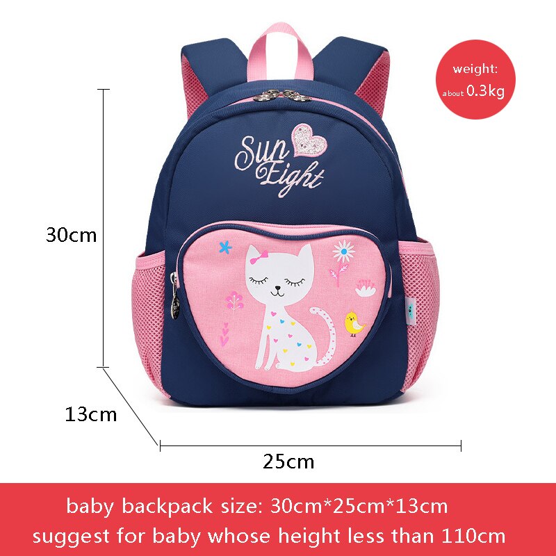 Zon Acht Cartoon Baby 2-5 Jaar Oud Schattige Little Kid Tas Kind Rugzak Tassen School Nylon Tassen mooie Tollder Rugzak