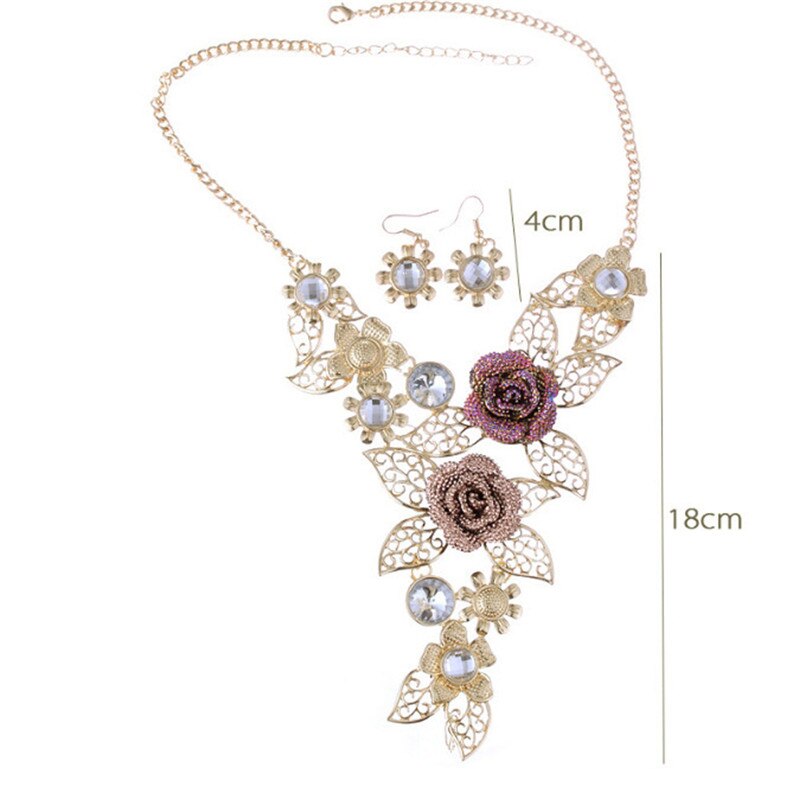 Stilvolle frauen Lange Perlen Große Perle Schmuck Elegante Vintage Blume Rose Gold Halskette Frauen Erklärung Schmuck V21