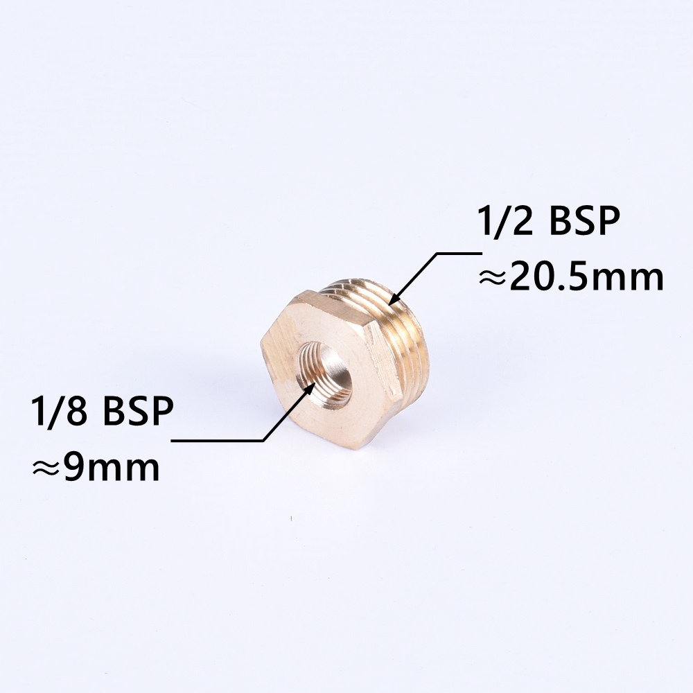 Encaixe de tubulação redutor de bucha hexagonal de latão 1/8 1/4 3/8 1/2 3/4 F para M com rosca reduzindo conector de acoplador de adaptador de gás de água de cobre: Laranja