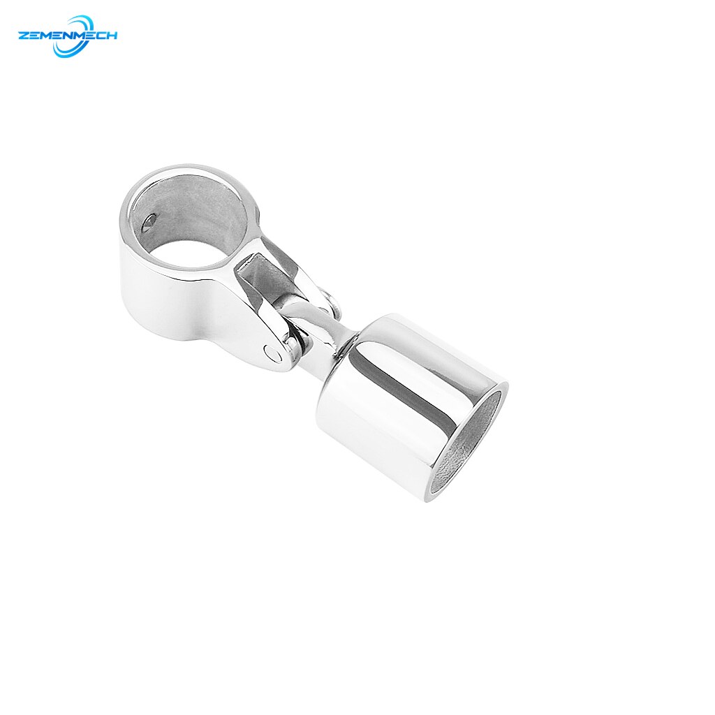 2PC Stainless Steel Boat Bimini Top Fitting Slide Cap Slide Sleeve Pipe Eye End Cap Jaw Slide Clamp External Eye End Canopy Tube