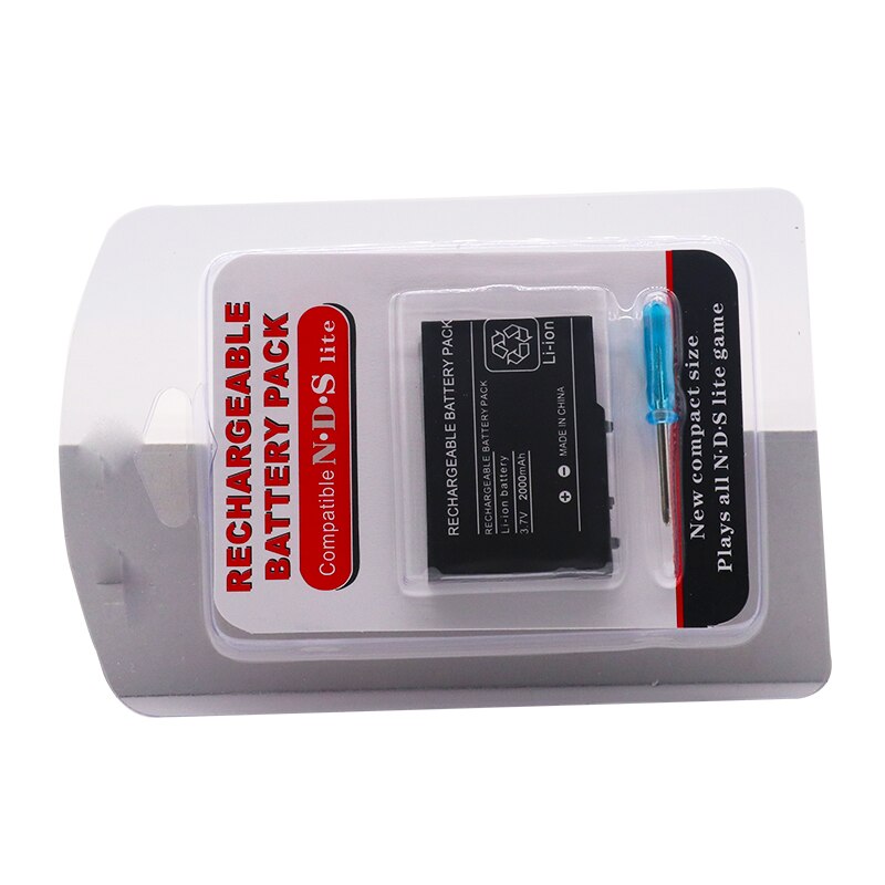 OENY 2000mAh 3.7V Rechargeable Lithium-ion Battery For Nintendo DS Lite Replacement Battery Pack With Mini Screwdriver for NDSL