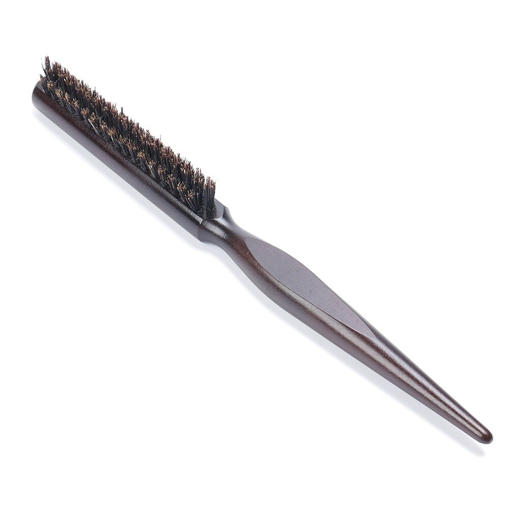 Houten Handvat Haar Kam Natuurlijke Varkenshaar Borstel Pluizige Fijne Handvat Kam Kappers Kapper Hair Styling Tool