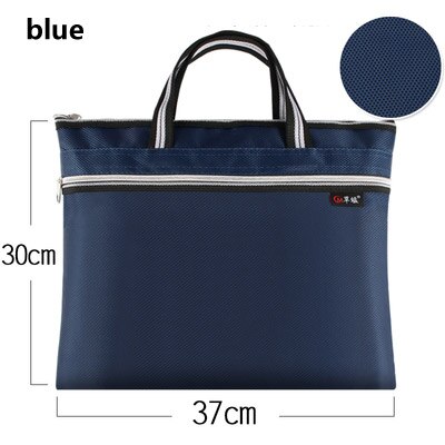 4 Color Commercial Business Document Bag A4 Tote file folder Filing Bag Meeting Bag Side Zipper Pocket office bags for documents: 4