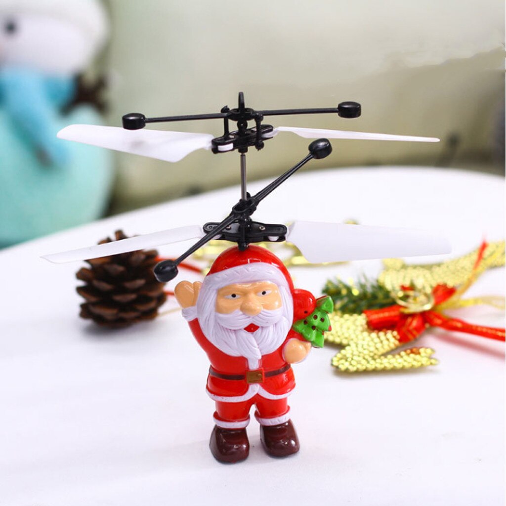 Kerstman Vliegende Bal Inductie Vliegtuigen Vliegende Speelgoed Drone Xmas Kids