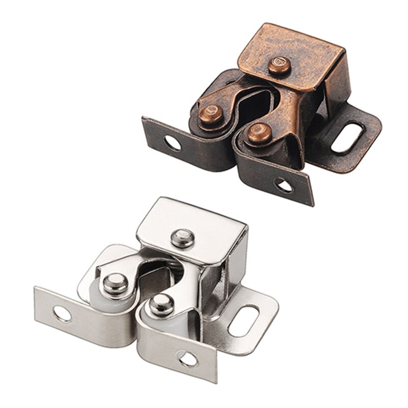 10pcs/set Zinc Alloy Cabinet Door Magnetic Clip-on Anti-collision Doorstop Wardrobe Cabinet Latches Home Furniture Accessories